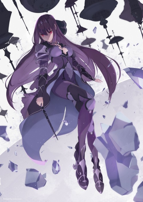 scathach and scathach skadi (fate and 1 more) drawn by kodamazon c8ca6f9e2f79bf018ae78de512bddc85