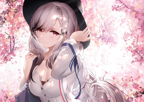 anthropomorphism-azur-lane-close-dunkerque-azur-lane-gray-hair-hat-higandgk-long-hair-red-eyes.jpg