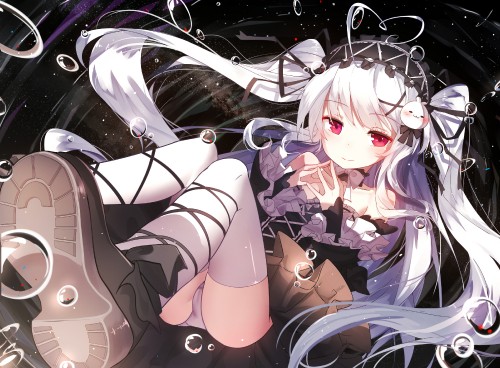 bai-yemeng-bow-bubbles-cameltoe-dress-goth-loli-headdress-lolita-fashion-long-hair-niliu-chahui-original-red-eyes-ribbons-thighhighs-tokisaki-mio-twintails-white-hair.jpg