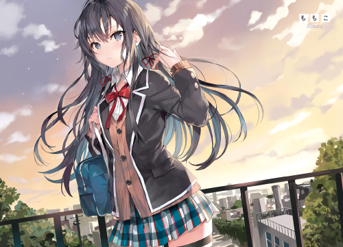 black-eyes-black-hair-blush-bow-building-clouds-long-hair-momoko-momopoco-school-uniform-signed-skirt-sky-thighhighs-watermark-yahari-ore-no-seishun-love-come-wa-machigatteiru.-yukinoshita-yukino.png