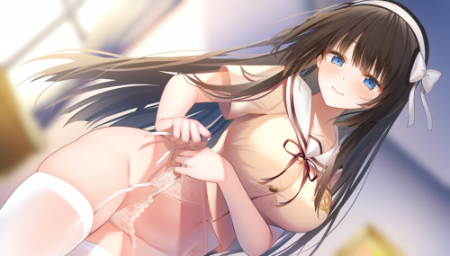 Konachan.com---316665-blue_eyes-blush-brown_hair-garter_belt-headband-long_hair-miko_92-original-panties-school_uniform-stockings-underwear.png